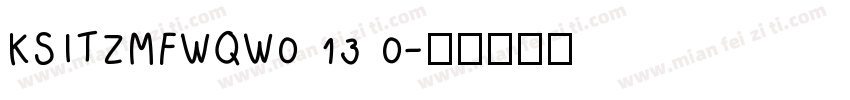 KSITZMFWQW0 13 0字体转换
